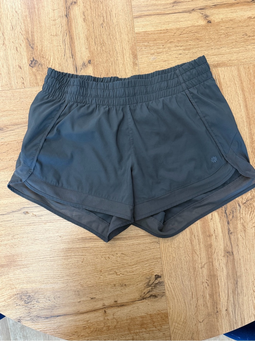 Athleta Charcoal Gray Running Shorts Size  S Lined Athletic Workout Activewear